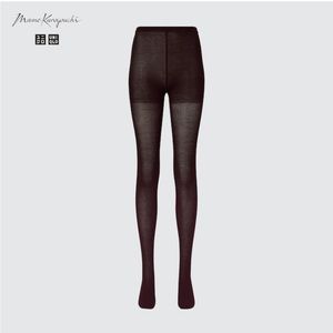 Uniqlo HEATTECH Knitted Tights (Sheer) - Dark Brown